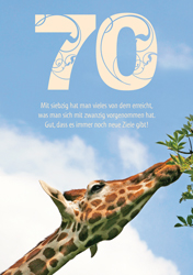 Doppelkarte - 70 | Mit siebzig