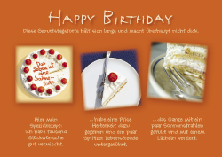 Windlichtkarte - Happy Birthday