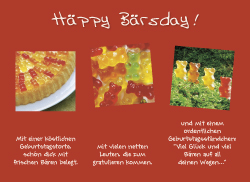 Doppelkarte - Bärsday