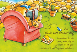 Effektkarte groß - Viel Glück zum Geburtstag