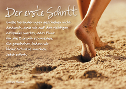 Postkarte - Der erste Schritt