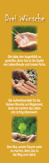 Lesezeichen - Drei Wünsche