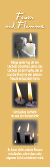 Lesezeichen - Feuer und Flamme