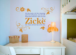 Wandtattoo - Zicke