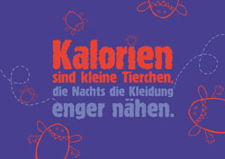 Postkarte - Kalorien