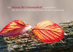 Postkarte - Rezept für Gelassenheit