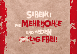 Postkarte - Streik