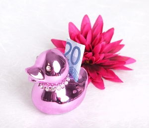 Spardose Ente - pink