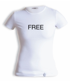 Shirt - FREE weiss Gr. L