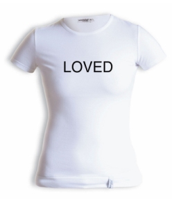 Shirt - LOVED weiss Gr. L