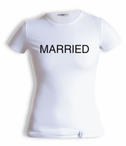 Shirt - MARRIED weiss Gr. L