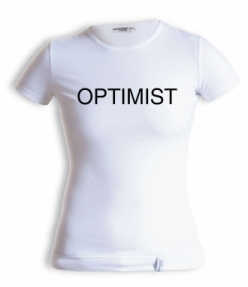 Shirt - OPTIMIST weiss Gr. L